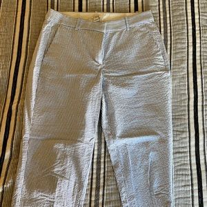 J Crew seersucker dress pants size 6